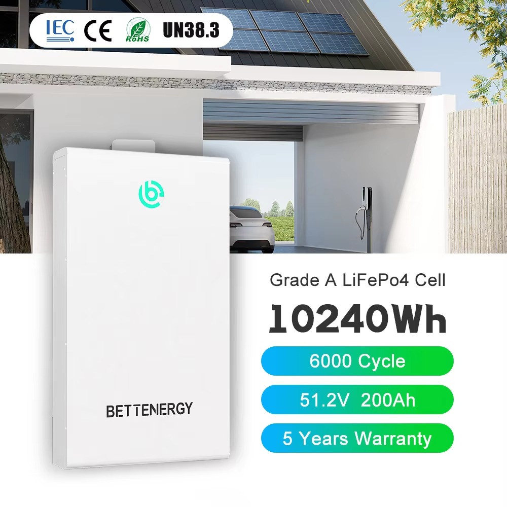 Wholesale 10kWh 51.2V Lifepo4 Solar Battery Home Energy Storage Lithium Battery